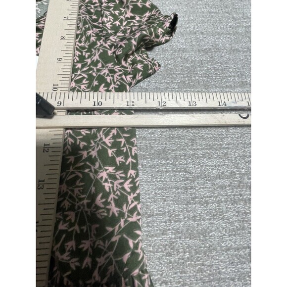 Dot Dot Smile Dress Girl’s Size 7 Green Short Sleeve Floral Graphics - Picture 8 of 11